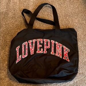 PINK Victoria's Secret Black Tote with Red Accents